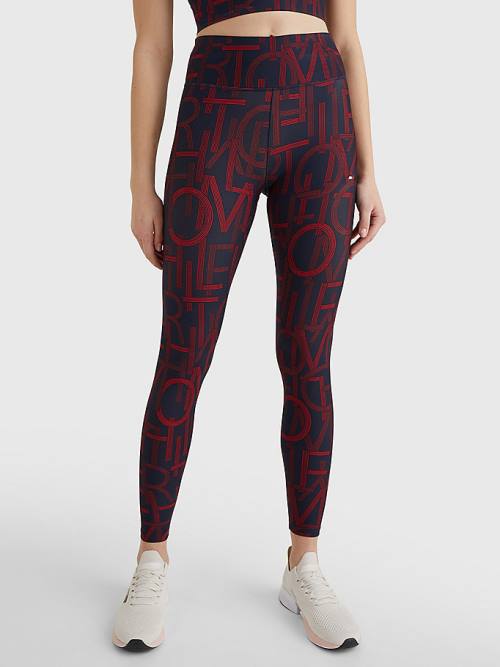 Tommy Hilfiger Sport High Rise Full Length Leggings Dames Blauw | TH081PFX