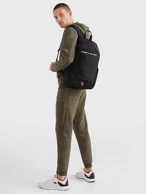 Tommy Hilfiger Sport Logo Backpack Tassen Heren Zwart | TH521XQN