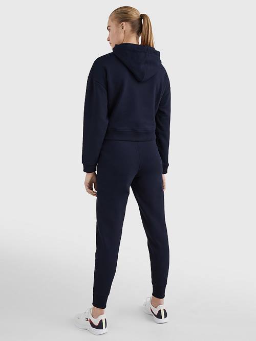 Tommy Hilfiger Sport Logo Relaxed Fit Hoodie Dames Blauw | TH143TBP