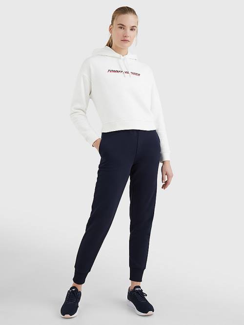 Tommy Hilfiger Sport Logo Relaxed Fit Hoodie Dames Wit | TH847MZU