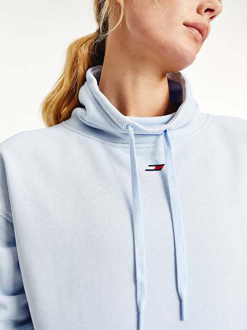 Tommy Hilfiger Sport Logo Relaxed Fit Sweatshirts Dames Blauw | TH279KBZ