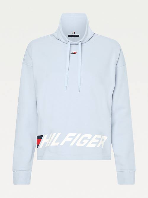 Tommy Hilfiger Sport Logo Relaxed Fit Sweatshirts Dames Blauw | TH279KBZ