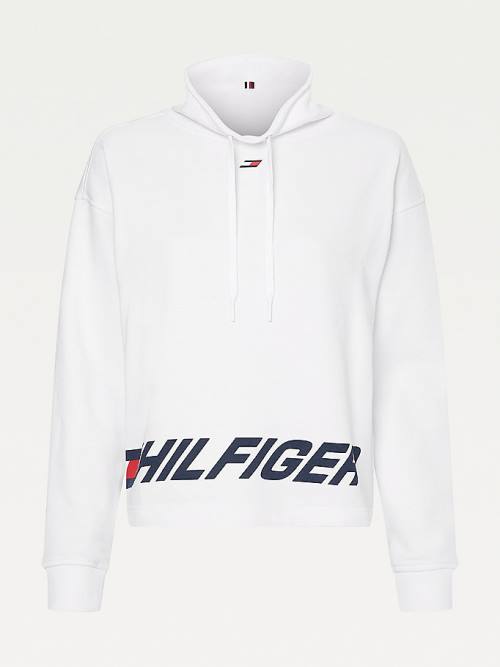 Tommy Hilfiger Sport Logo Relaxed Fit Sweatshirts Dames Wit | TH458XFO