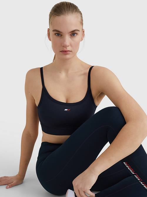 Tommy Hilfiger Sport Low Support Bra Ondergoed Dames Blauw | TH670RTC