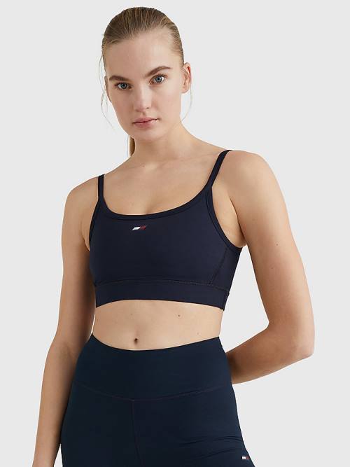 Tommy Hilfiger Sport Low Support Bra Ondergoed Dames Blauw | TH670RTC