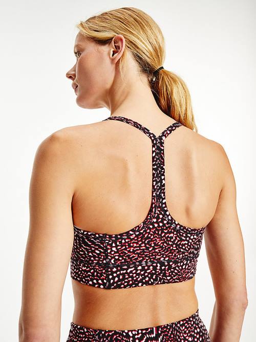 Tommy Hilfiger Sport Low Support Printed Racerback Bra Ondergoed Dames Paars | TH260RSH