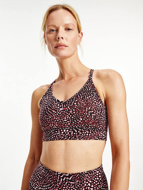 Tommy Hilfiger Sport Low Support Printed Racerback Bra Ondergoed Dames Paars | TH260RSH