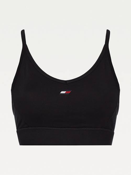 Tommy Hilfiger Sport Low Support Racerback Bra Ondergoed Dames Zwart | TH530SLU