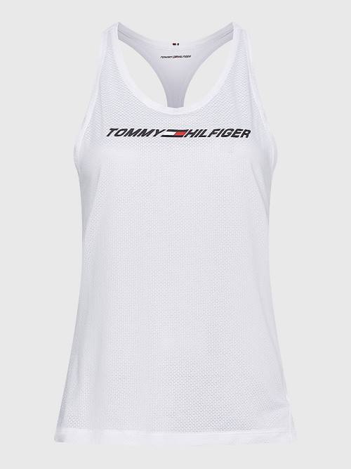 Tommy Hilfiger Sport Mesh Tank Top T-shirts Dames Wit | TH127TKR