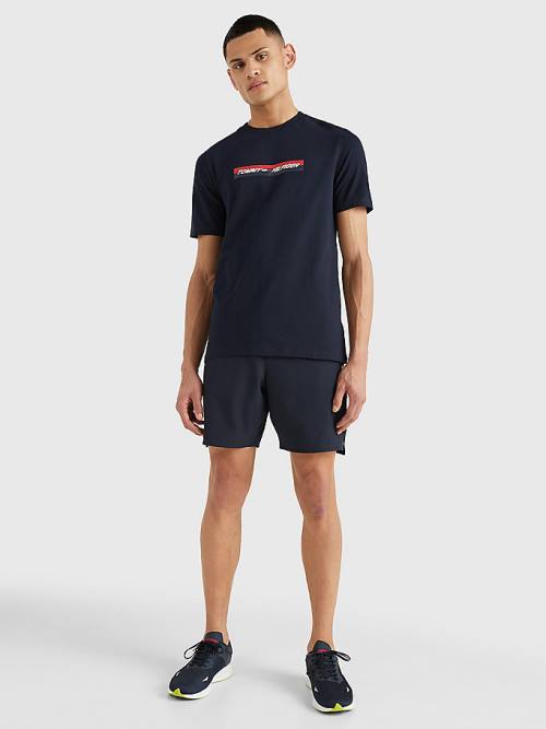 Tommy Hilfiger Sport Organic Jersey T-shirts Heren Blauw | TH903MNE