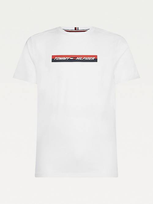 Tommy Hilfiger Sport Organic Jersey T-shirts Heren Wit | TH925KLZ