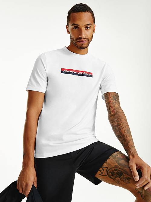 Tommy Hilfiger Sport Organic Jersey T-shirts Heren Wit | TH925KLZ