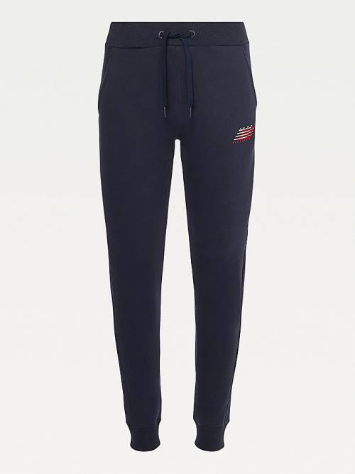 Tommy Hilfiger Sport Organic Katoenen Joggers Broek Dames Blauw | TH185OVR