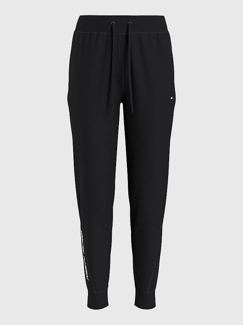 Tommy Hilfiger Sport Organic Katoenen Joggers Broek Dames Zwart | TH743IMG