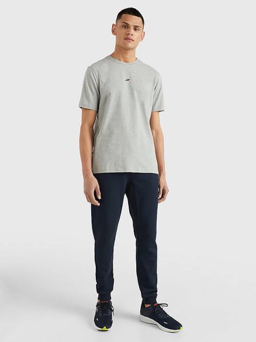 Tommy Hilfiger Sport Organic Katoenen Motion Flag T-shirts Heren Grijs | TH042QZD