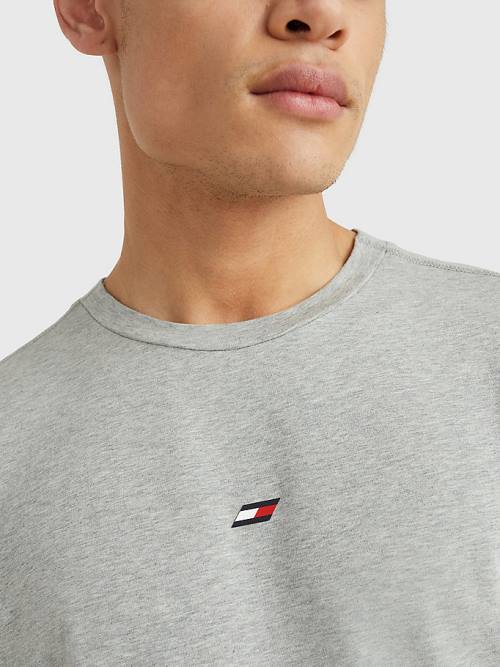 Tommy Hilfiger Sport Organic Katoenen Motion Flag T-shirts Heren Grijs | TH042QZD