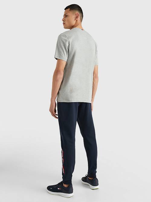 Tommy Hilfiger Sport Organic Katoenen Motion Flag T-shirts Heren Grijs | TH042QZD