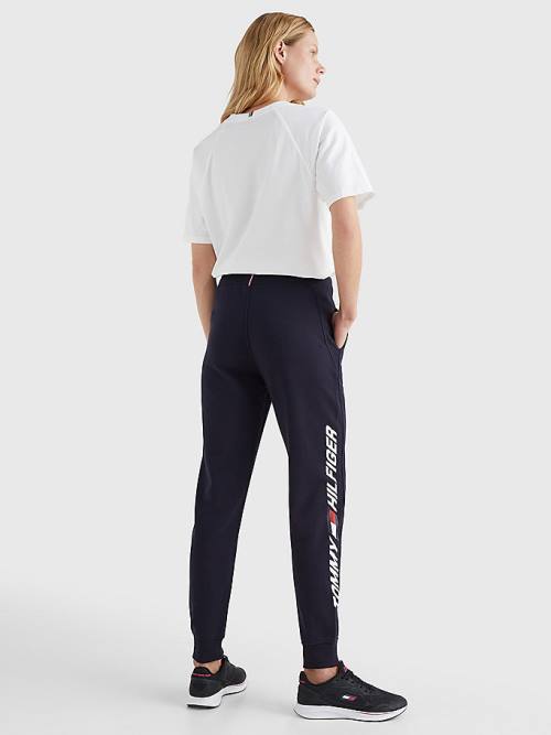 Tommy Hilfiger Sport Organic Katoenen Regular Fit Joggers Broek Dames Blauw | TH158UTF