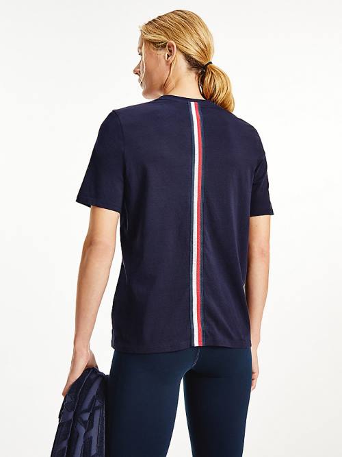 Tommy Hilfiger Sport Organic Katoenen T-shirts Dames Blauw | TH184HNS