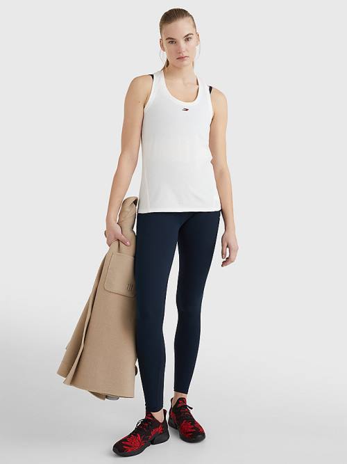 Tommy Hilfiger Sport Organic Katoenen Tank Top T-shirts Dames Wit | TH123CFU