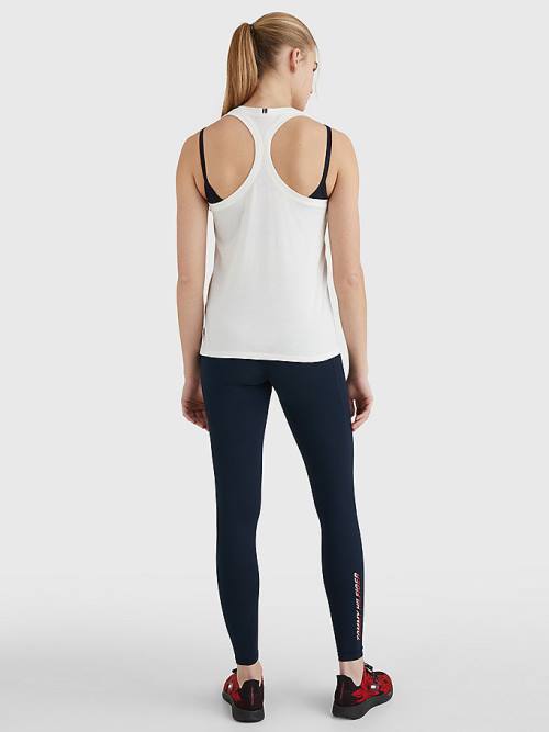 Tommy Hilfiger Sport Organic Katoenen Tank Top T-shirts Dames Wit | TH123CFU