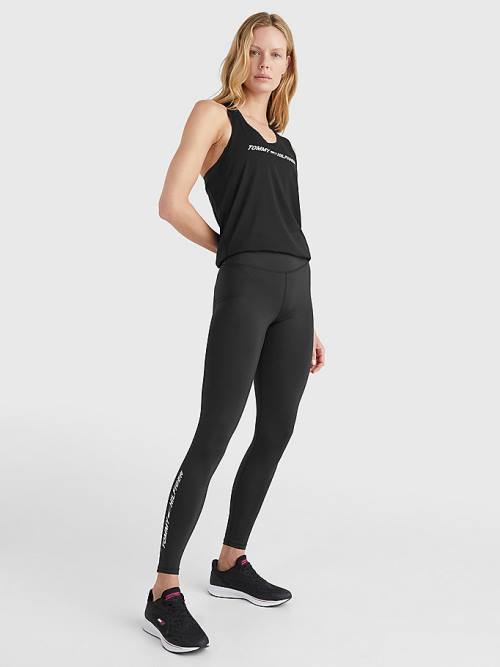 Tommy Hilfiger Sport Performance Full Length Leggings Dames Zwart | TH164YFH