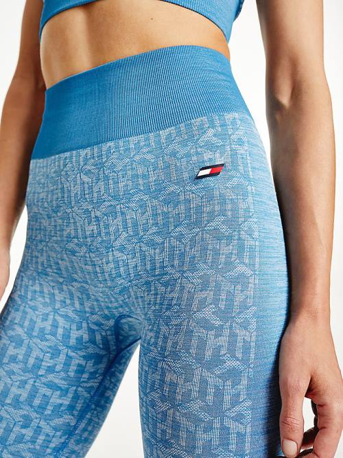 Tommy Hilfiger Sport Performance Full Length Seamless Leggings Dames Blauw | TH785XKE