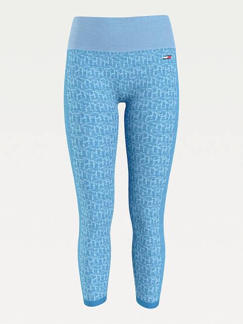 Tommy Hilfiger Sport Performance Full Length Seamless Leggings Dames Blauw | TH785XKE