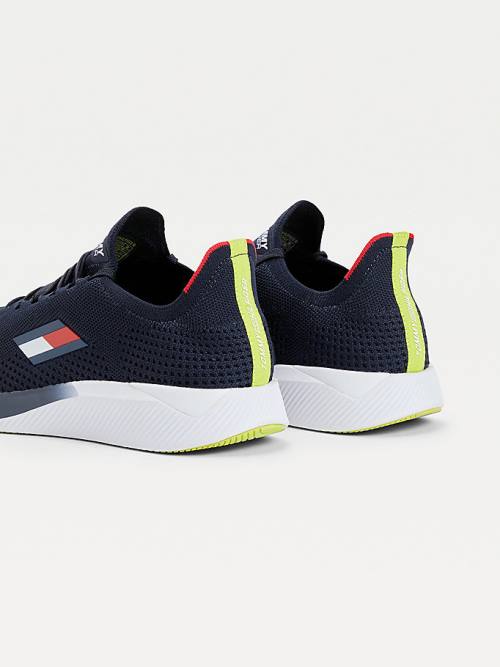 Tommy Hilfiger Sport Performance Knitted Sneakers Heren Blauw | TH438ZWF