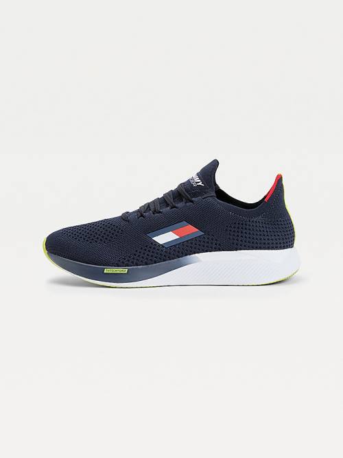 Tommy Hilfiger Sport Performance Knitted Sneakers Heren Blauw | TH438ZWF