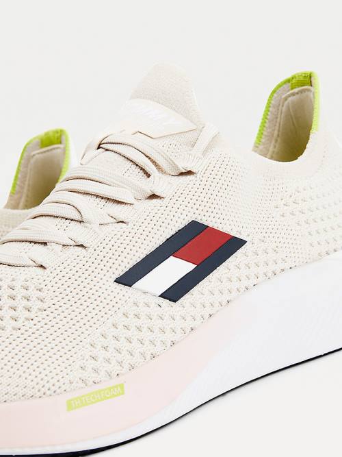 Tommy Hilfiger Sport Performance Knitted Elite Sneakers Dames Beige | TH701XSV