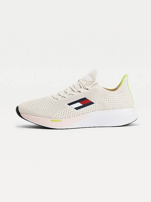 Tommy Hilfiger Sport Performance Knitted Elite Sneakers Dames Beige | TH701XSV