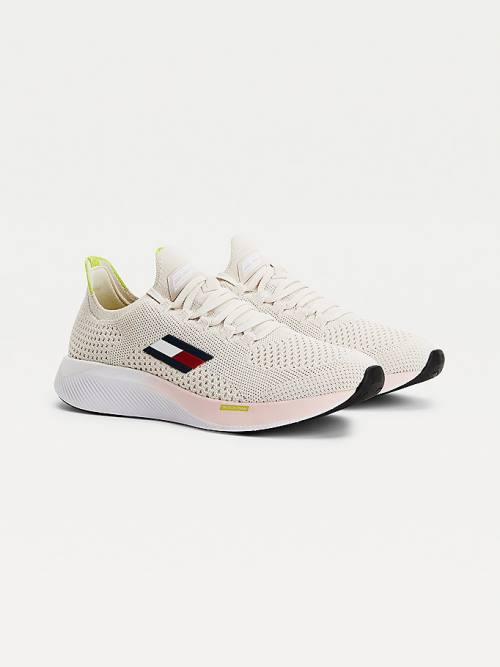 Tommy Hilfiger Sport Performance Knitted Elite Sneakers Dames Beige | TH701XSV