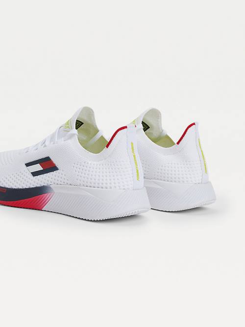 Tommy Hilfiger Sport Performance Knitted Sneakers Heren Wit | TH934RBI