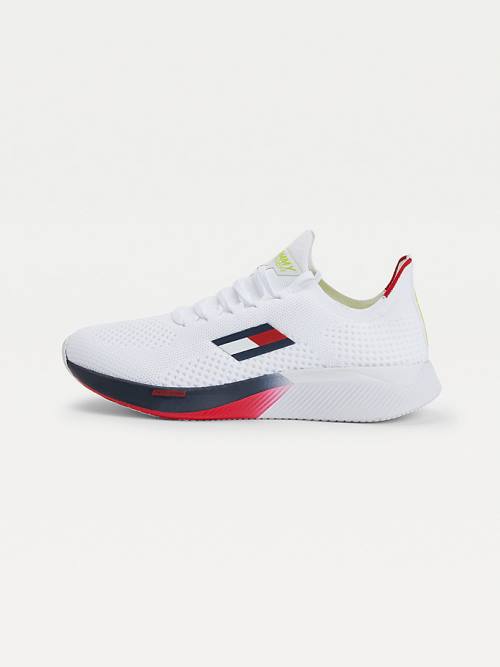 Tommy Hilfiger Sport Performance Knitted Sneakers Heren Wit | TH934RBI