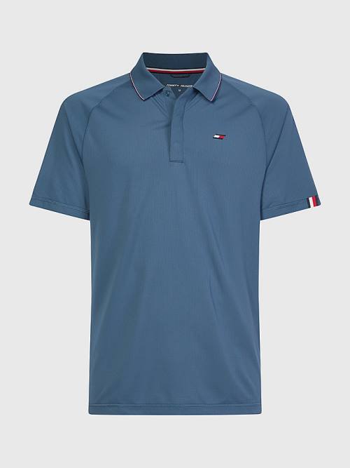 Tommy Hilfiger Sport Performance Poloshirt Heren Blauw | TH019HWF