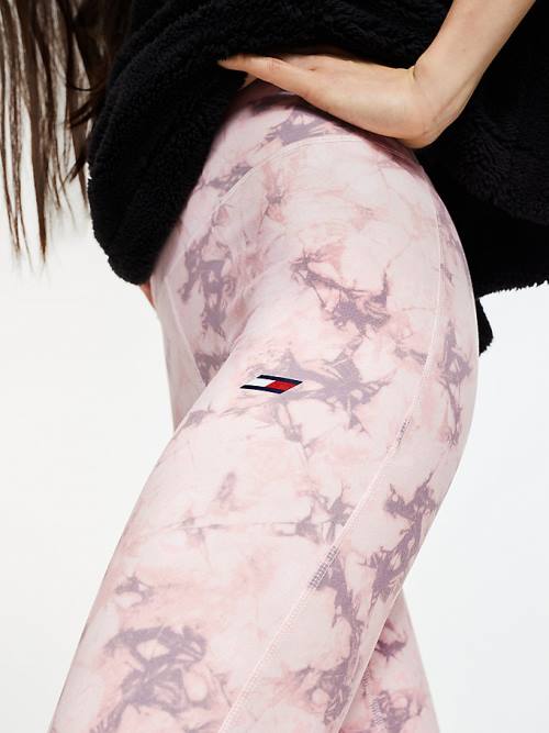 Tommy Hilfiger Sport Print Full Length Leggings Dames Roze | TH568RYN