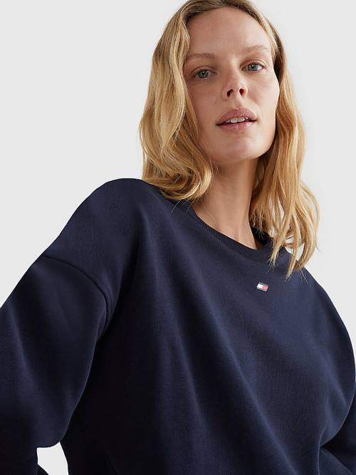 Tommy Hilfiger Sport Repeat Logo Sweatshirts Dames Blauw | TH094OLZ