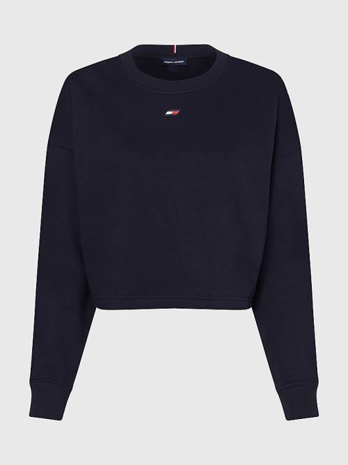 Tommy Hilfiger Sport Repeat Logo Sweatshirts Dames Blauw | TH094OLZ