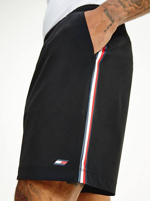 Tommy Hilfiger Sport Signature Recycled Korte Broek Heren Zwart | TH415INY