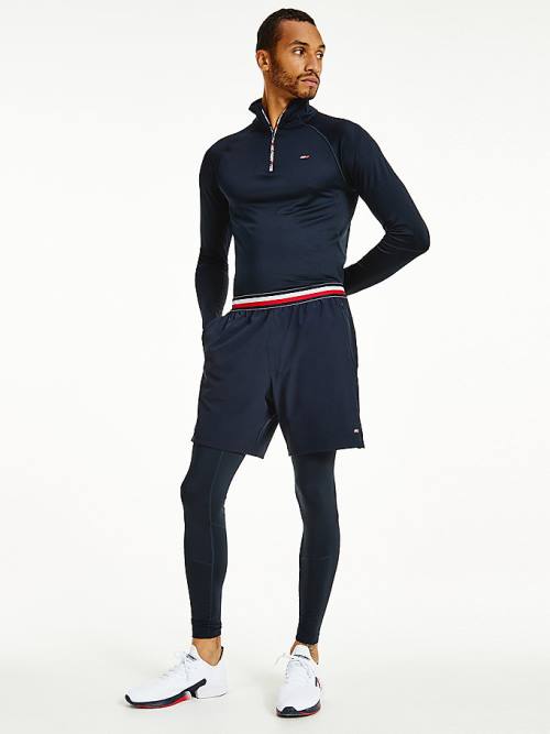 Tommy Hilfiger Sport Signature Tape Recycled Korte Broek Heren Blauw | TH695KAI