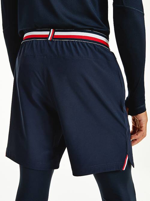 Tommy Hilfiger Sport Signature Tape Recycled Korte Broek Heren Blauw | TH695KAI