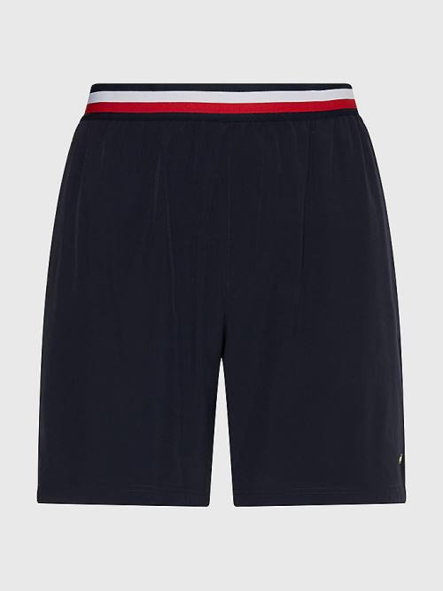 Tommy Hilfiger Sport Signature Tape Recycled Korte Broek Heren Blauw | TH695KAI