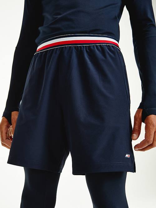 Tommy Hilfiger Sport Signature Tape Recycled Korte Broek Heren Blauw | TH695KAI