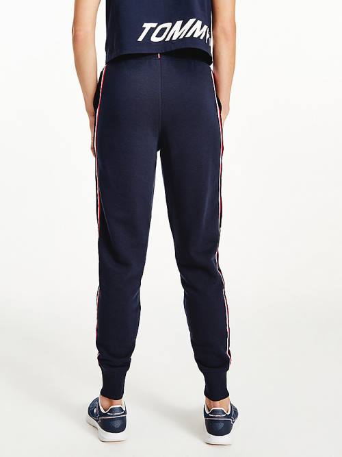 Tommy Hilfiger Sport Signature Tape Regular Fit Joggers Broek Dames Blauw | TH503WOL