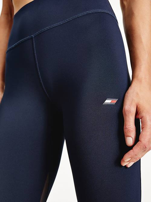 Tommy Hilfiger Sport Skinny Fit Mesh 7/8 Length Leggings Dames Blauw | TH584JMQ