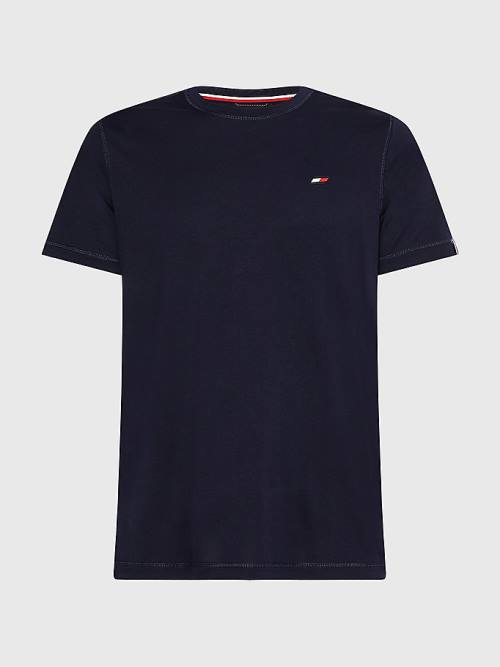 Tommy Hilfiger Sport Slim Fit Logo Training T-shirts Heren Blauw | TH345FLT