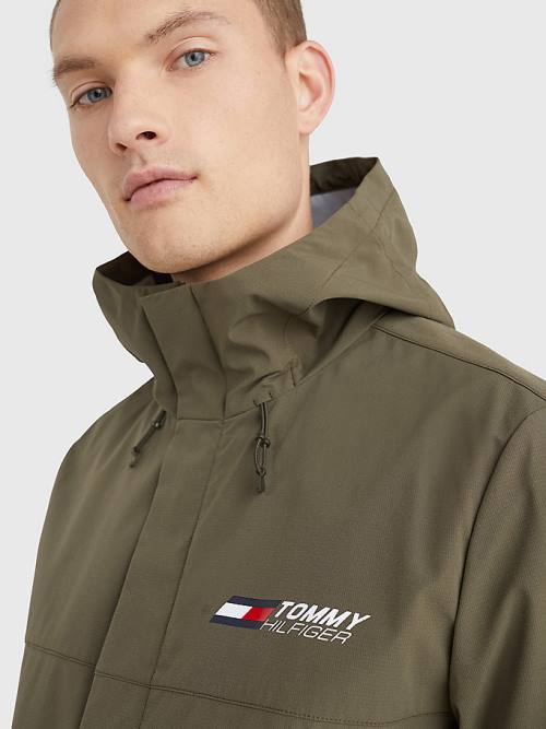 Tommy Hilfiger Sport Slim Fit Windbreaker Jassen Heren Khaki | TH132XCY