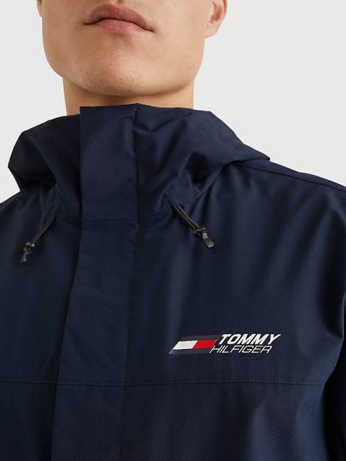 Tommy Hilfiger Sport Slim Fit Windbreaker Jassen Heren Blauw | TH943KGF