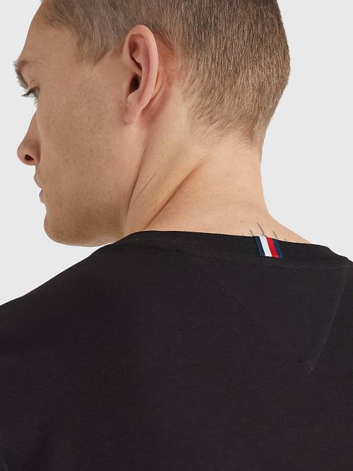 Tommy Hilfiger Sport Stretch Organic Katoenen Jersey T-shirts Heren Zwart | TH937JZE